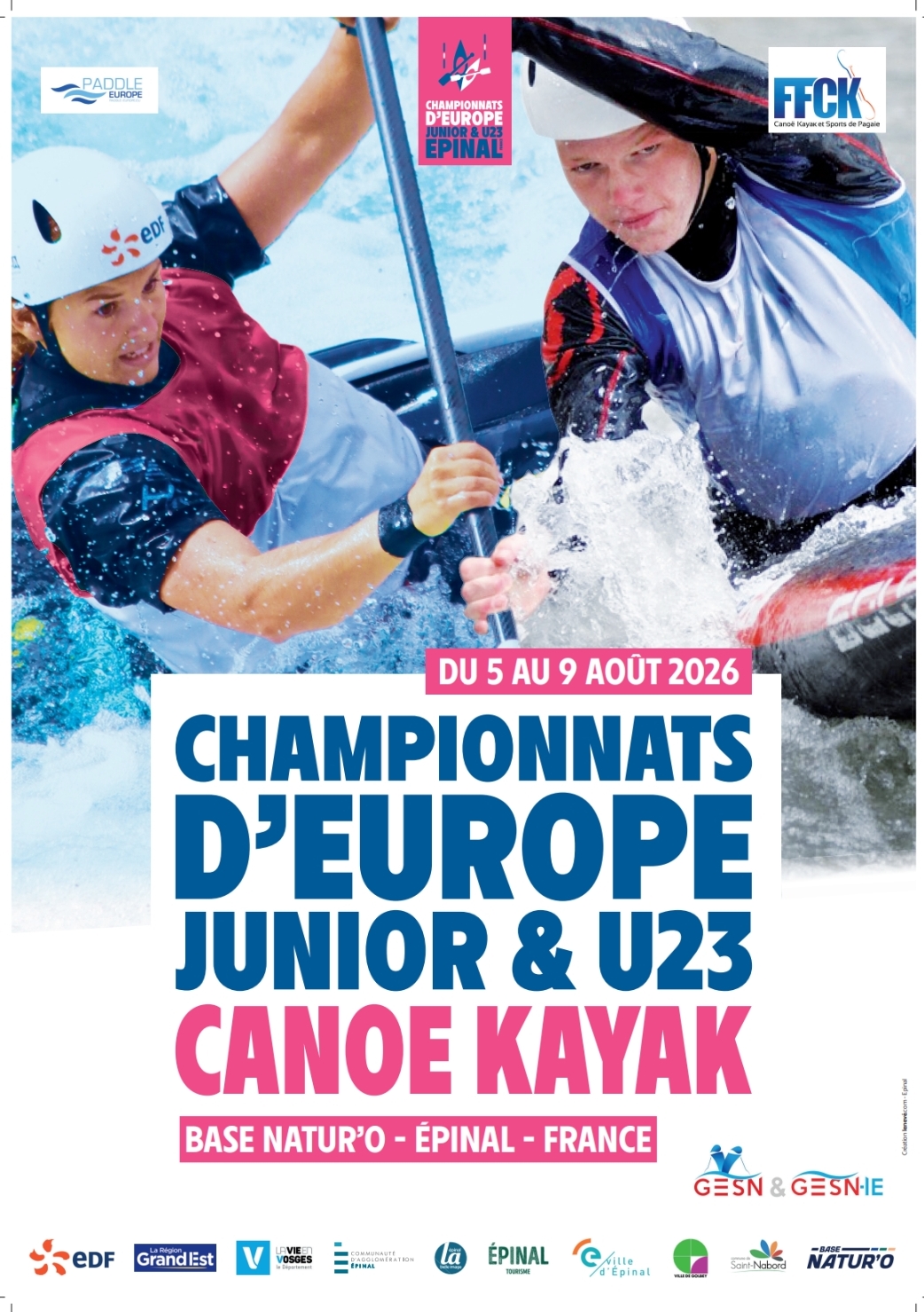 Nova vor der U18-Europameisterschaft im Kanuslalom in Épinal